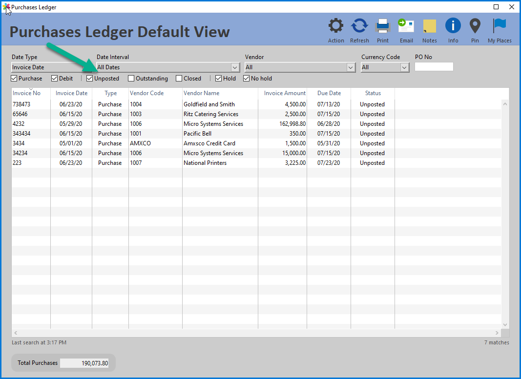 Ledger Windows in Connected Accountek Solutions Inc