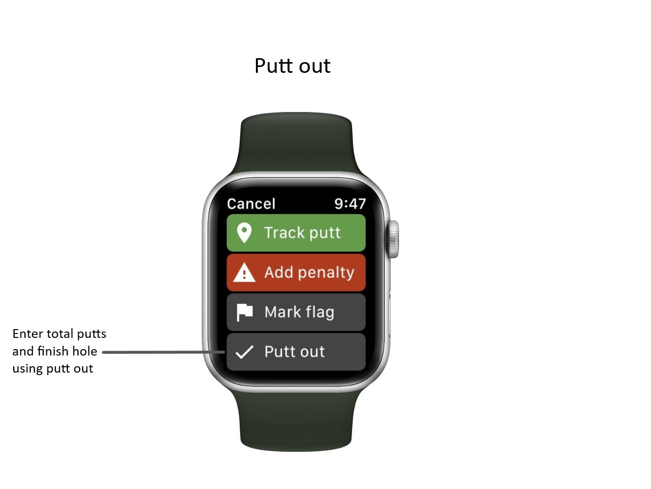 Golf Pad on Apple Watch Golf Pad Support