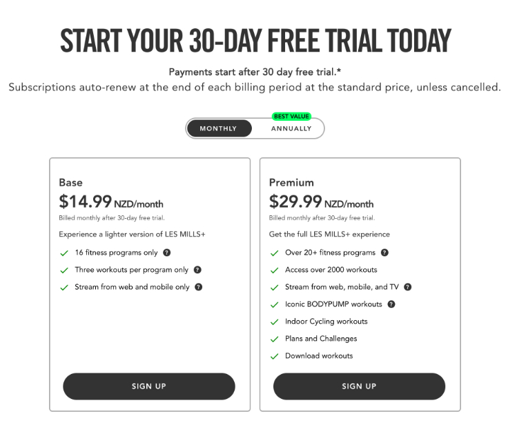 How do I change my subscription type? - LES MILLS+