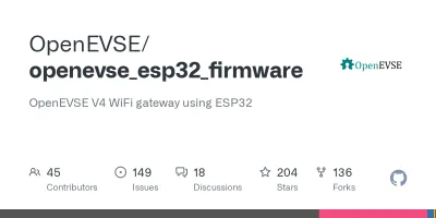 GitHub - OpenEVSE/openevse_esp32_firmware: OpenEVSE V4 WiFi gateway...