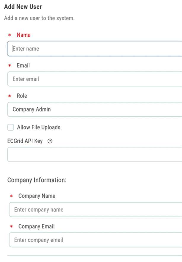 Title: Add New User form - Description: Add New User form
