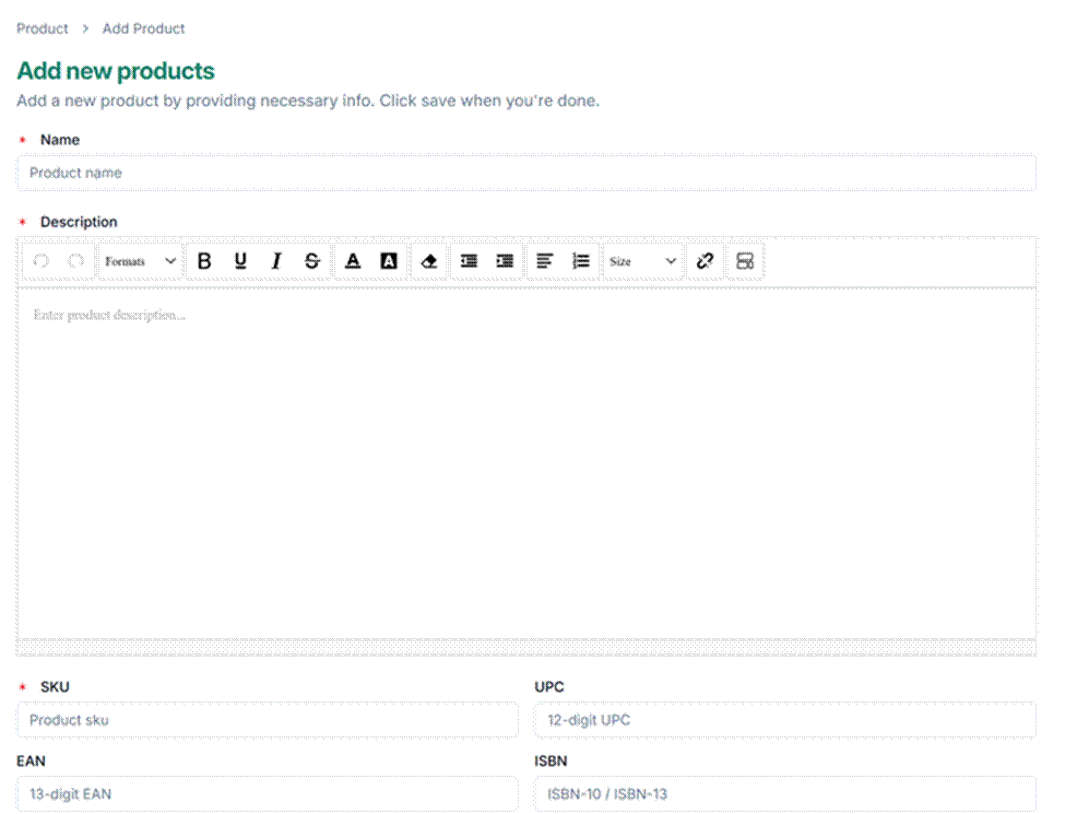 Title: Product detail view - Description: Product detail view