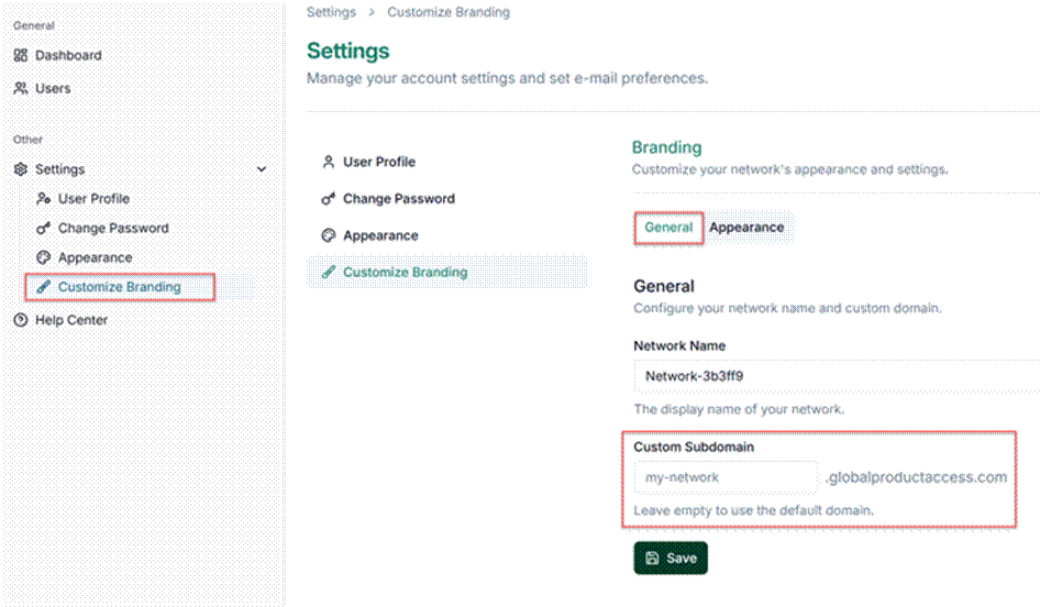 Title: Branding settings panel - Description: Branding settings panel