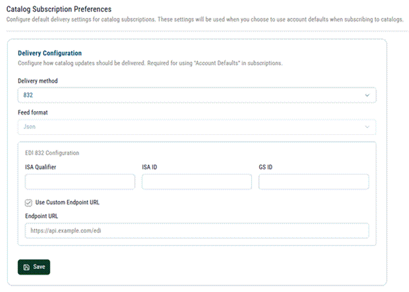 Title: EDI configuration - Description: EDI configuration