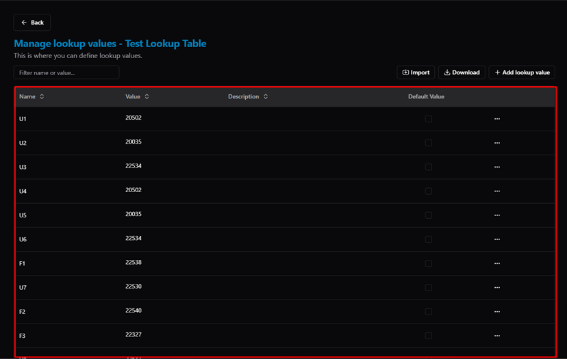 Title: Manage Lookup Values — populated list after import - Description: Manage Lookup Values — populated list after import