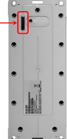 Title: Reed switch magnet on the back of the device - Description: Reed switch magnet on the back of the device