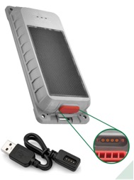 Title: Charging the device with USB cable - Description: Charging the device with USB cable