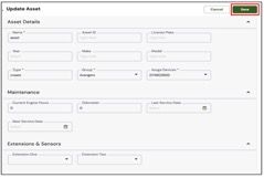 Title: Update Asset form - Description: Update Asset form