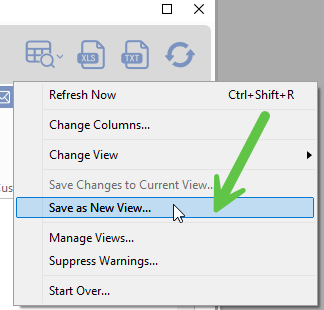Saving the vendor-filtered view as a new view