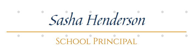 Signature line with the School Principal label under it