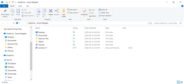 OneDrive for Business account window open, containing the files