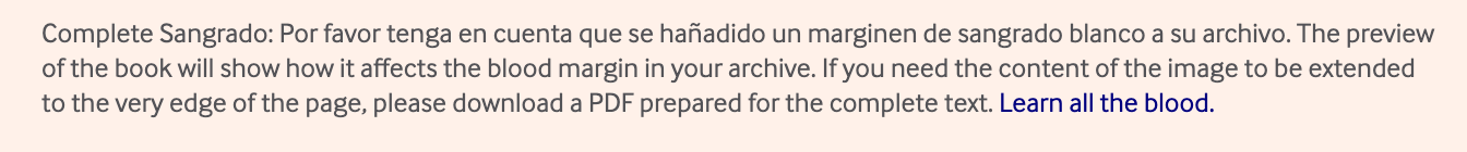 Aviso sobre margen de sangrado completo en archivo de impresión.