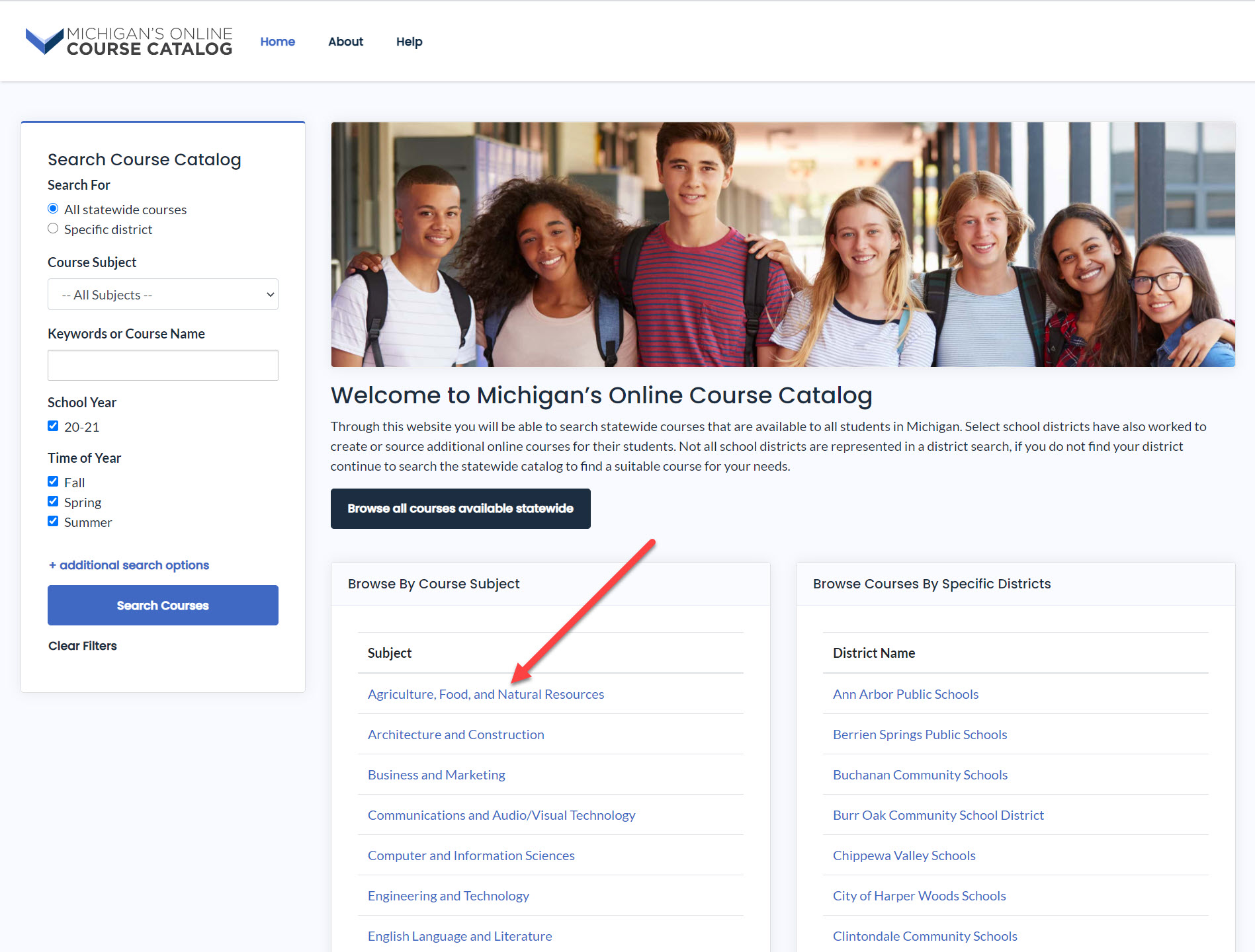 Browse Catalog by Course Subject Michigan Virtual Support