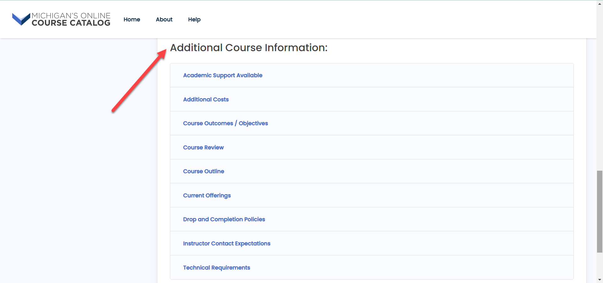 View Course Details | Michigan Virtual Support