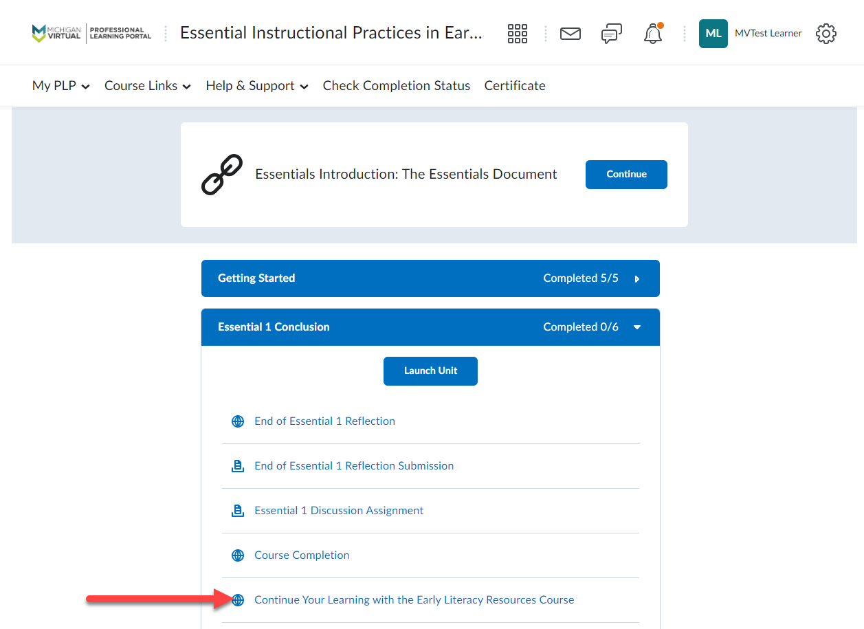 Essential Early Literacy Courses Michigan Virtual Support