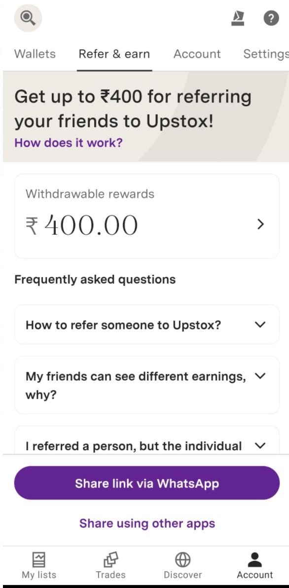 4. Now click on the ‘Withdrawable rewards’ to withdraw the amount.