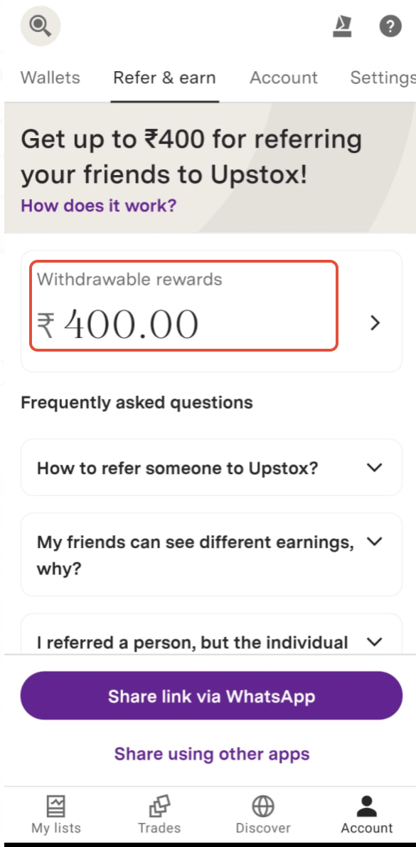 Step 5 Click ‘Withdraw rewards’ at the bottom of your screen.