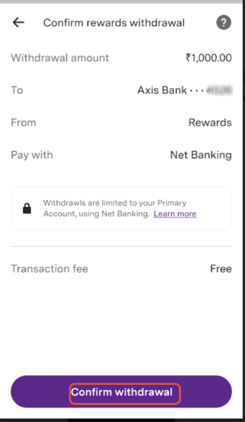 Step 7 This will redirect you to the confirmation screen where you