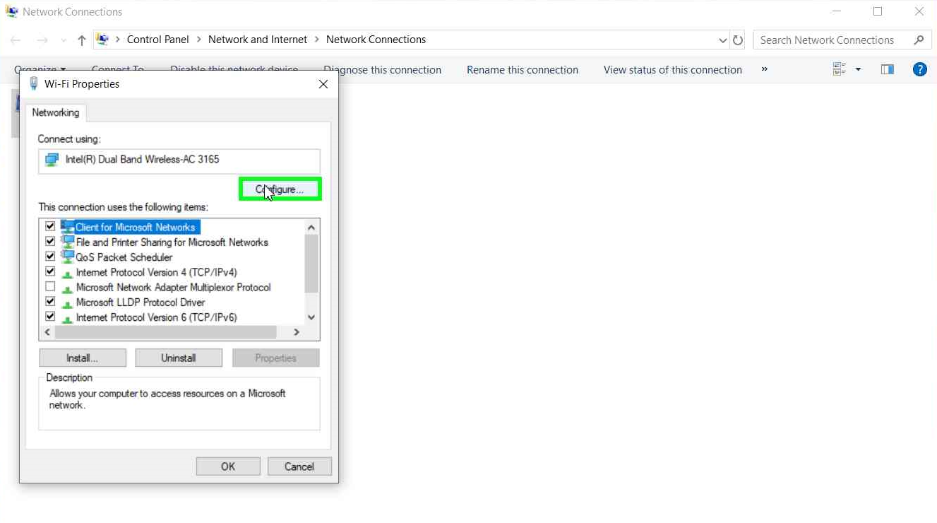 Disabling Power Saving on NIC in Windows Windward Software Customer Care