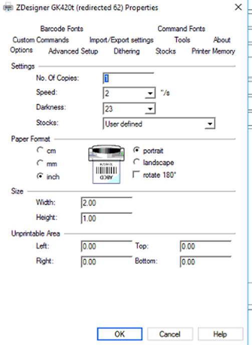 Zebra GK420T printer Windward Software Customer Care