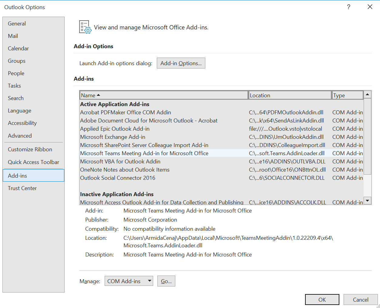 Teams Meeting Button missing in Microsoft Outlook N2G