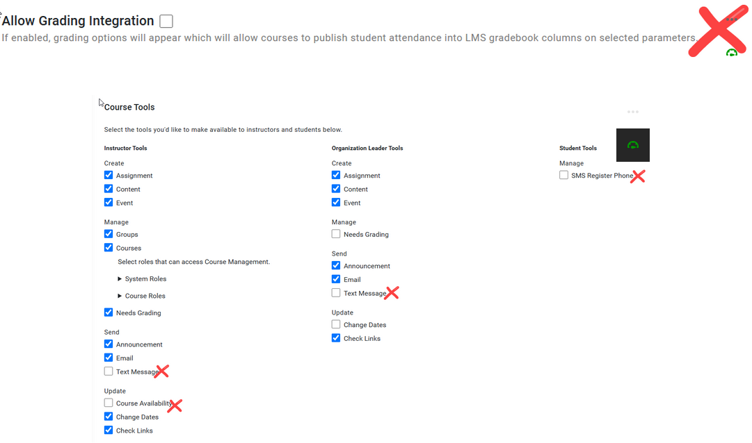 Screenshot showing Qwickly Course Tools menu option.
