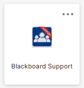 Screenshot showing the Blackboard Support icon from Okta single sign on dashboard.