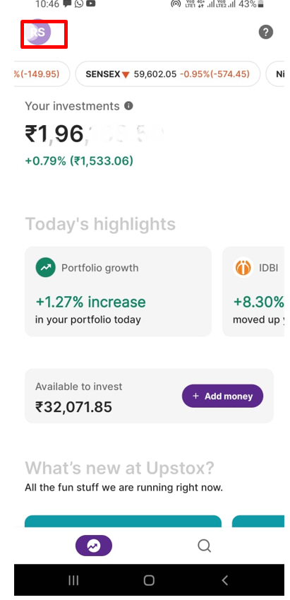 3 In the Account tab select Reports