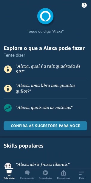 Abrindo o app Alexa - Solucionando Problemas Ao Invocar Sua Skill