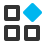 Icon with small tiles or apps representing the Schoology Apps menu.