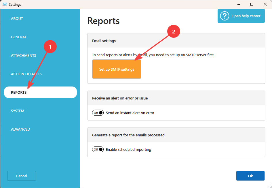 Smtp for Report