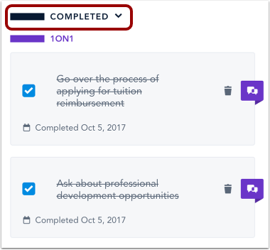 Find Completed Tasks