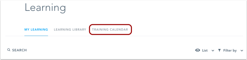 Open Training Calendar