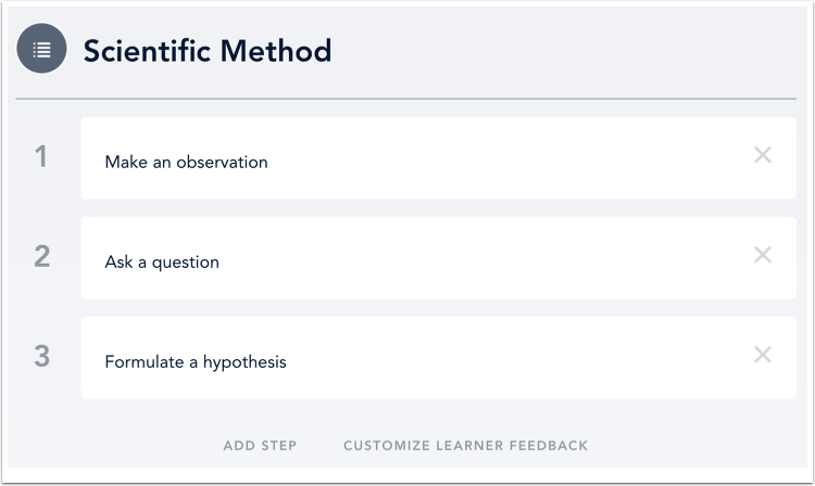 Steps in a Process Quiz