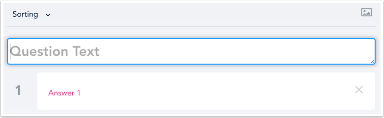 Add Sorting Question Text