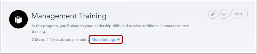View Program Settings