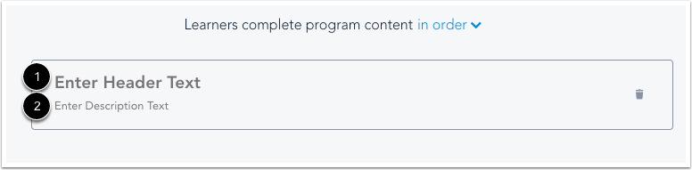 Add Heading Title and Description