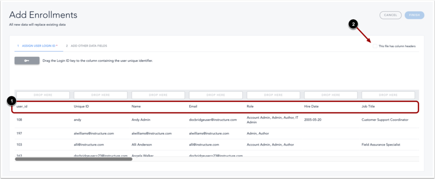 Ignore CSV Column Headers