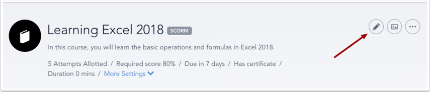 Replace SCORM Course