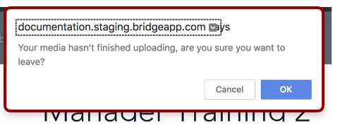 Popup Warning Message