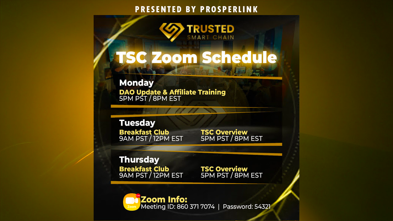 TSC Zoom Schedule