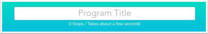 Add Program Title