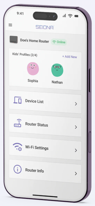 SEIONA Mobile App User Interface