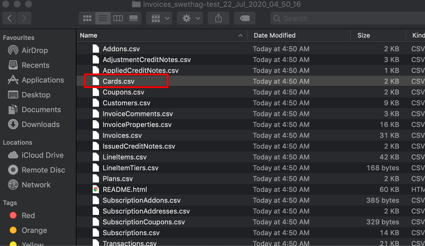 How to download the card addresses? : Chargebee Help Center