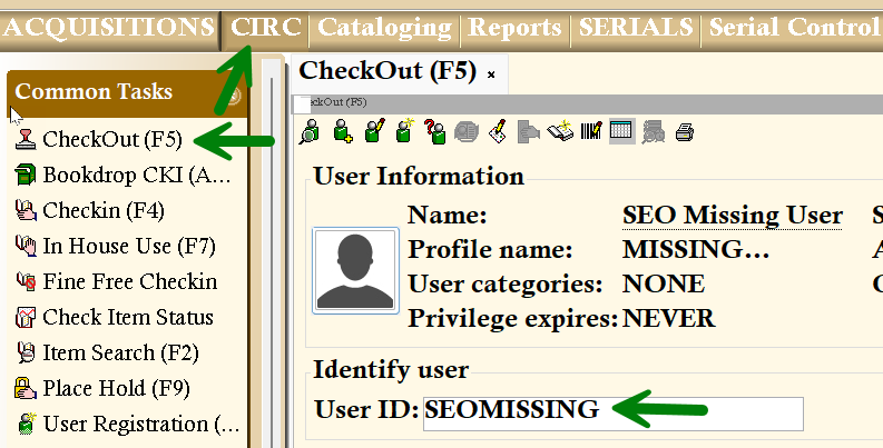 WorkFlows Checkout Wizard with a missing user ID entered