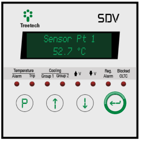 Display do SDV com a tecla Enter destacada