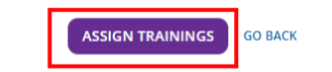 Screenshot of the Assign Trainings button.