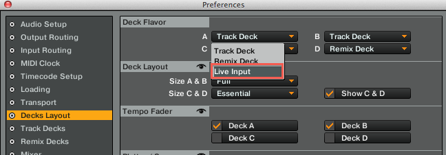 Live Input Deck Live Input Deck