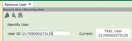Example of remove user with user ID