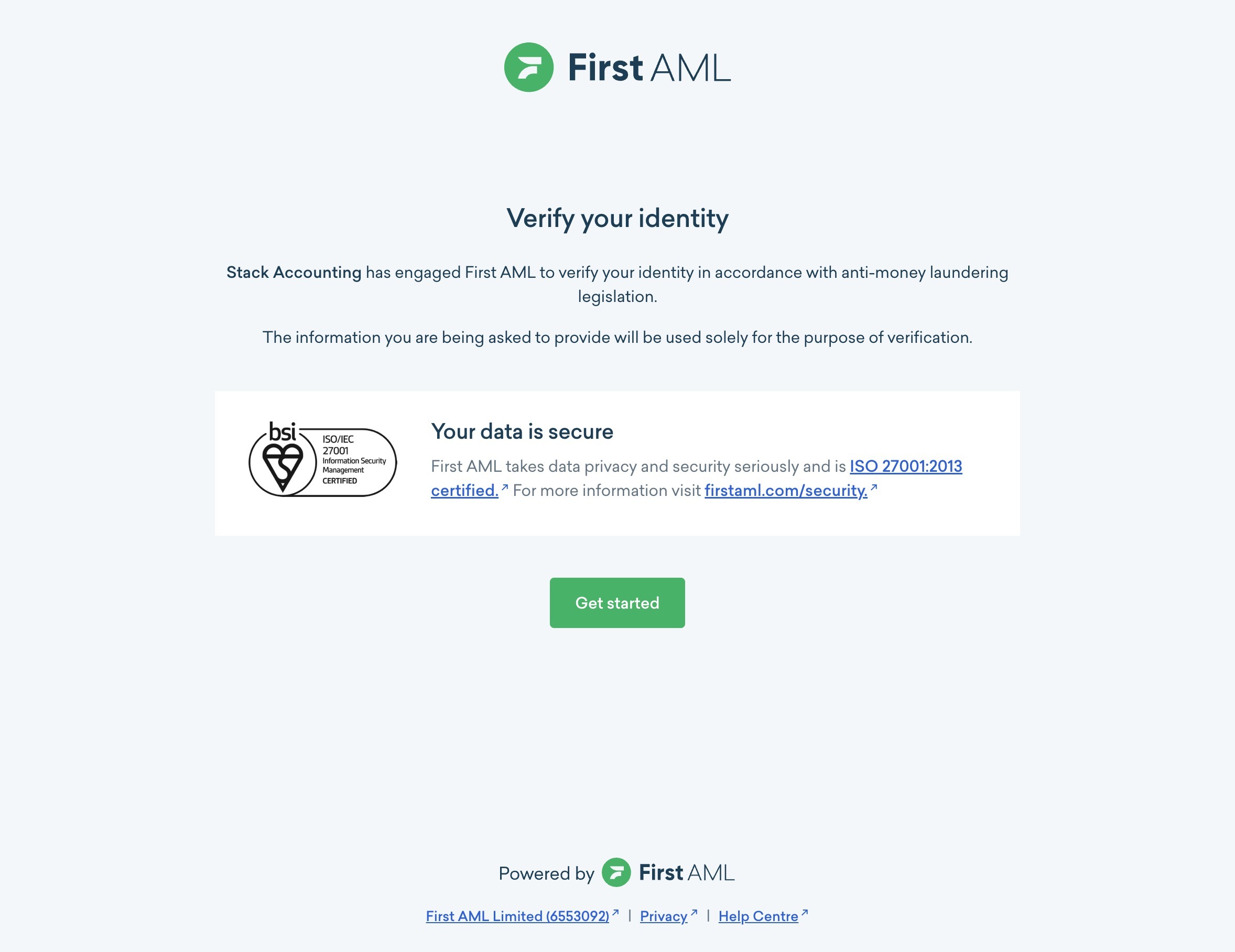 Email containing the identity verification link with the Verify [name]'s ID button highlighted.